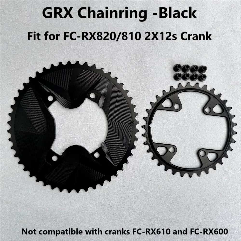 Gravel Bike Chainrings Set Round for Chainring Set 2-speed Round AERO for Shimano GRX 820/810 Shimano Asymmetric
