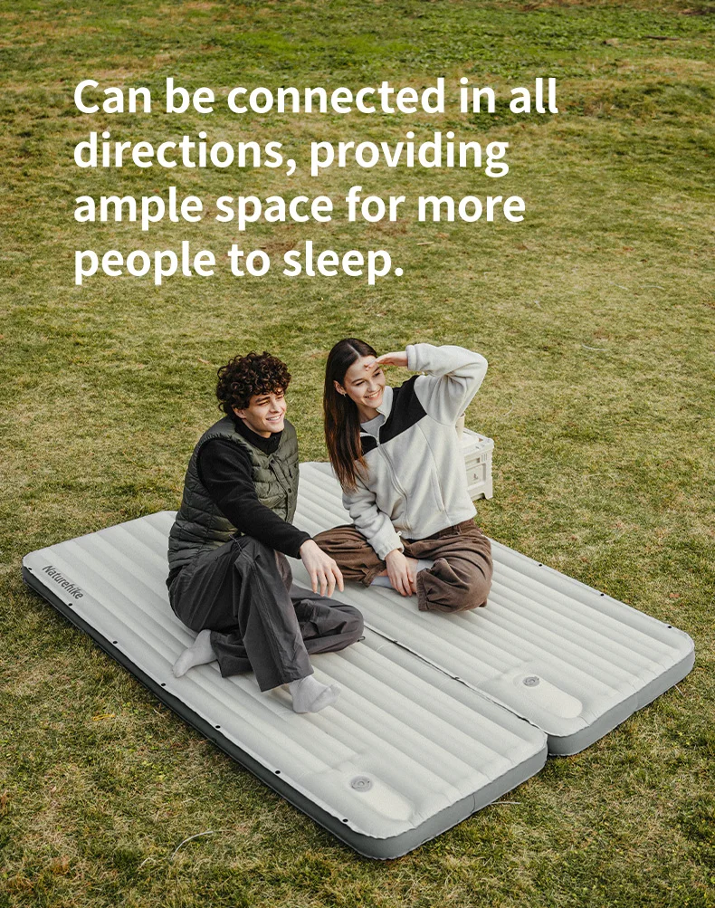 Naturehike Libamboo Inflatable Cushion Camping Ultralight Mat Outdoor Foot Pump Sleeping Pad 2 In 1 Backpacking Air Mattress