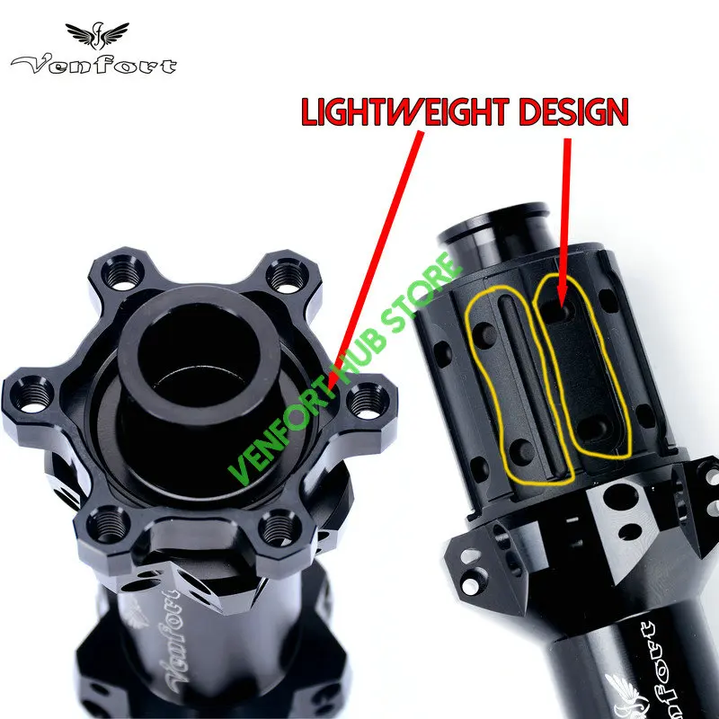 2022 NEW Black VENFORT 240 EXP 180 MTB Bike 28H Naben 6-bolt In Front 100*15 Rear142 *12mm 100/135mmUltra Light MTB HUB