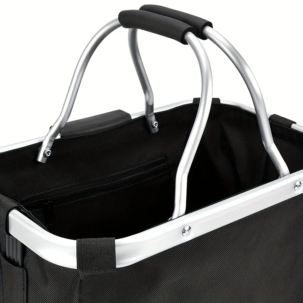 1pc Bike Basket Folding Small Pet Cat Dog Carrier Front Removable Bicycle Handlebar Basket Quick Release Easy Install