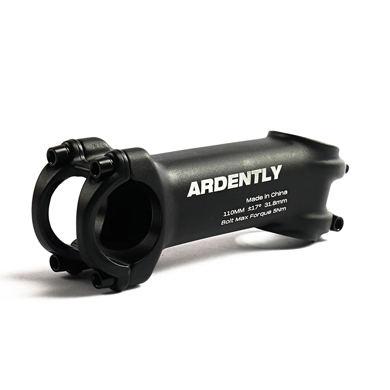 Ardently Aluminum Bicycle Stem 17 Degree Fixed Gear Mtb Mountain Road Bike Handlebar Stem 31.8mm x 90 110mm Cycling Accessories