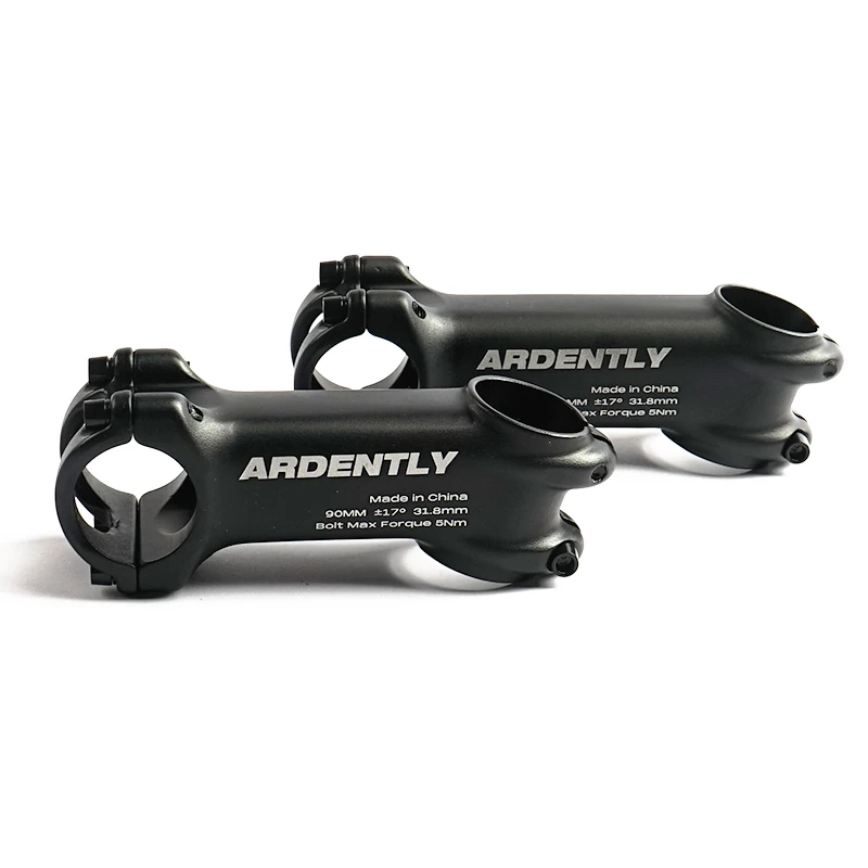 Ardently Aluminum Bicycle Stem 17 Degree Fixed Gear Mtb Mountain Road Bike Handlebar Stem 31.8mm x 90 110mm Cycling Accessories