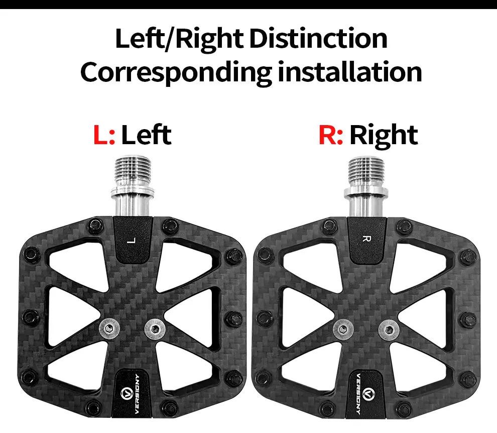 BXT Ultralight Carbon Fiber Bicycle Pedals Titanium Axle 3 Bearings Pedals MTB Road Bike Lightweight Flat Pedals