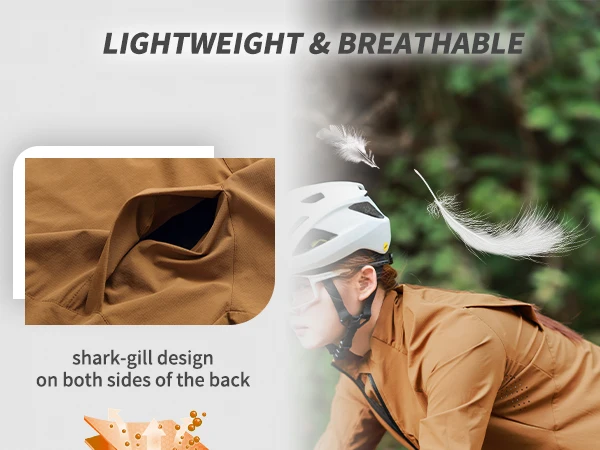 WOSAWE Unisex Cycling Jacket Water-Resistant Lightweight Men's Windbreaker Dual-Headed YKK Zipper Reflective