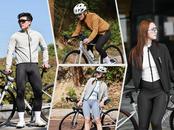 WOSAWE Unisex Cycling Jacket Water-Resistant Lightweight Men's Windbreaker Dual-Headed YKK Zipper Reflective