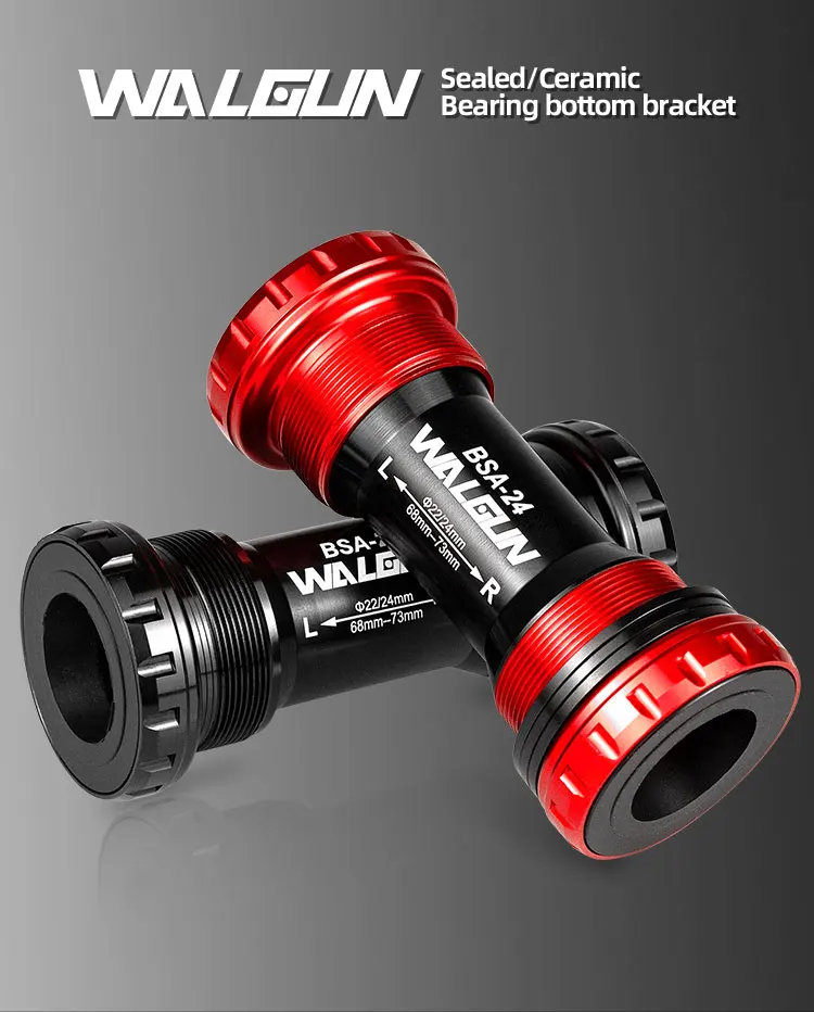 Bicycle Bottom Bracket BSA Thread Kit Fit 68 73mm Frame 22 24 29 30mm Axis Ceramic Bearing Bike BB for Shimano SRAM GXP Crankset