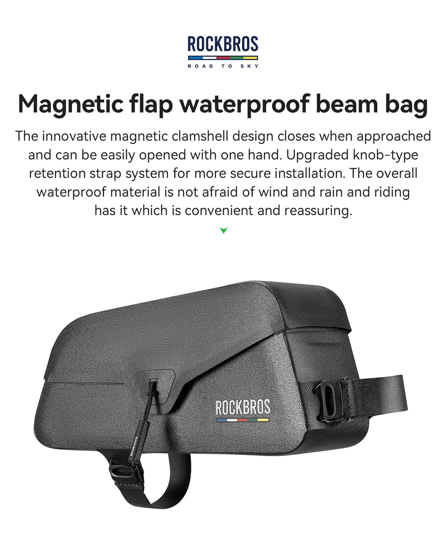 ROCKBROS ROAD TO SKY Waterproof Bike Top Tube Bag Cycling Frame Bag for Bicycle Accessories Storage Lightweight