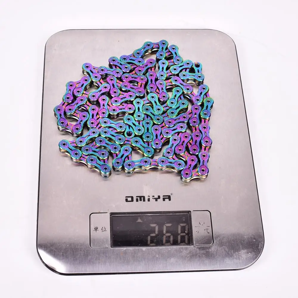 SUMC 9 10 11 12 speed Bicycle Rainbow Chain Colorful MTB Mountain Road Bike Shifting Chain With Missinglink For Shimano Sram