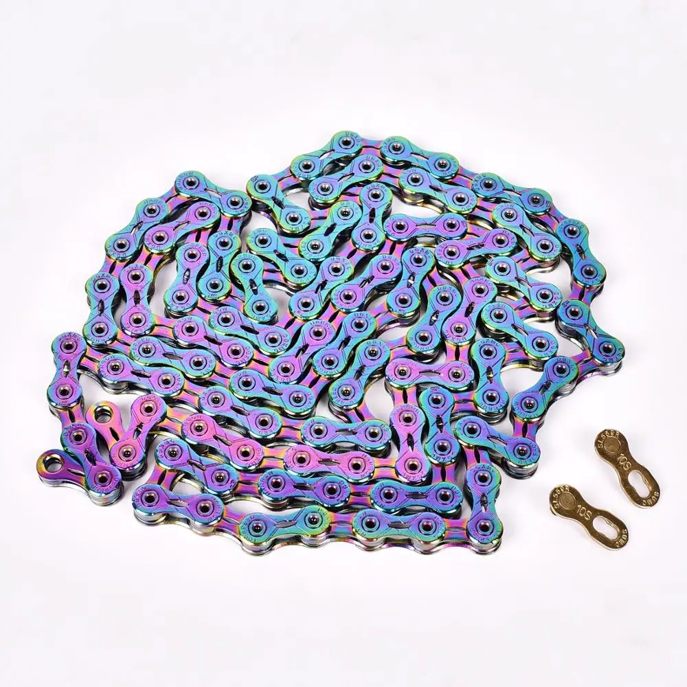 SUMC 9 10 11 12 speed Bicycle Rainbow Chain Colorful MTB Mountain Road Bike Shifting Chain With Missinglink For Shimano Sram