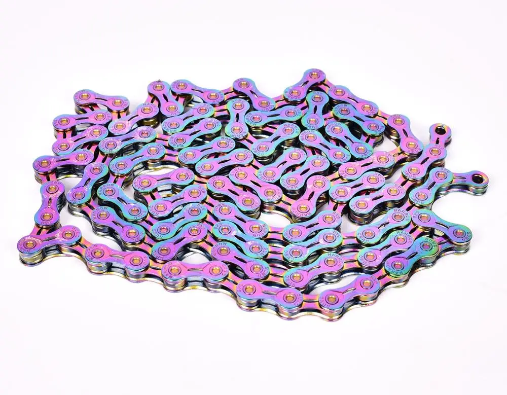 SUMC 9 10 11 12 speed Bicycle Rainbow Chain Colorful MTB Mountain Road Bike Shifting Chain With Missinglink For Shimano Sram