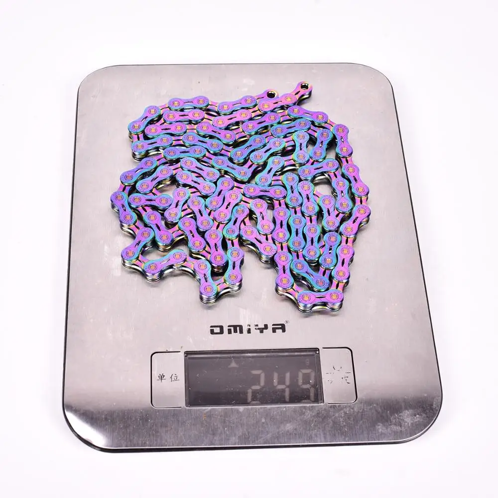 SUMC 9 10 11 12 speed Bicycle Rainbow Chain Colorful MTB Mountain Road Bike Shifting Chain With Missinglink For Shimano Sram