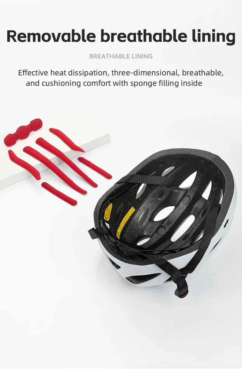 ROCKBROS Ultralight Bicycle Helmet 57-62cm Integrally-mold Cycling Helmet Breathable Safety Head Protection MTB Road Bike Helmet