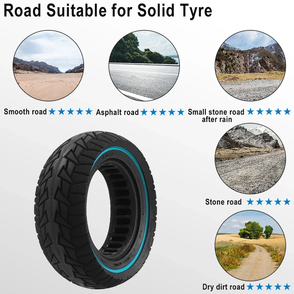 8.5x3.0 Thickened Solid Tire for Kugoo G2 Pro for VSETT 8 9 +/for Zero 8 9 Electric Scooter 8.5 Inche 8 1/2X3.0 Tubeless Tyre