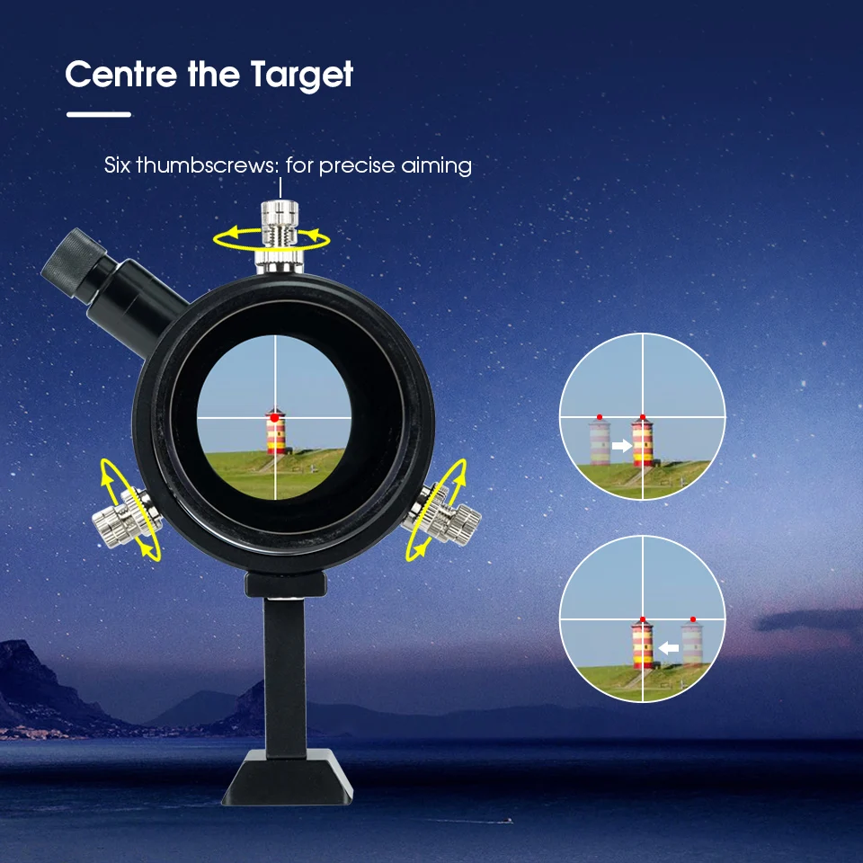 SVBONY SV208 Astronomical Telescope Finder Scope W/ Illuminated 8x50 Straight-Through Correct Image