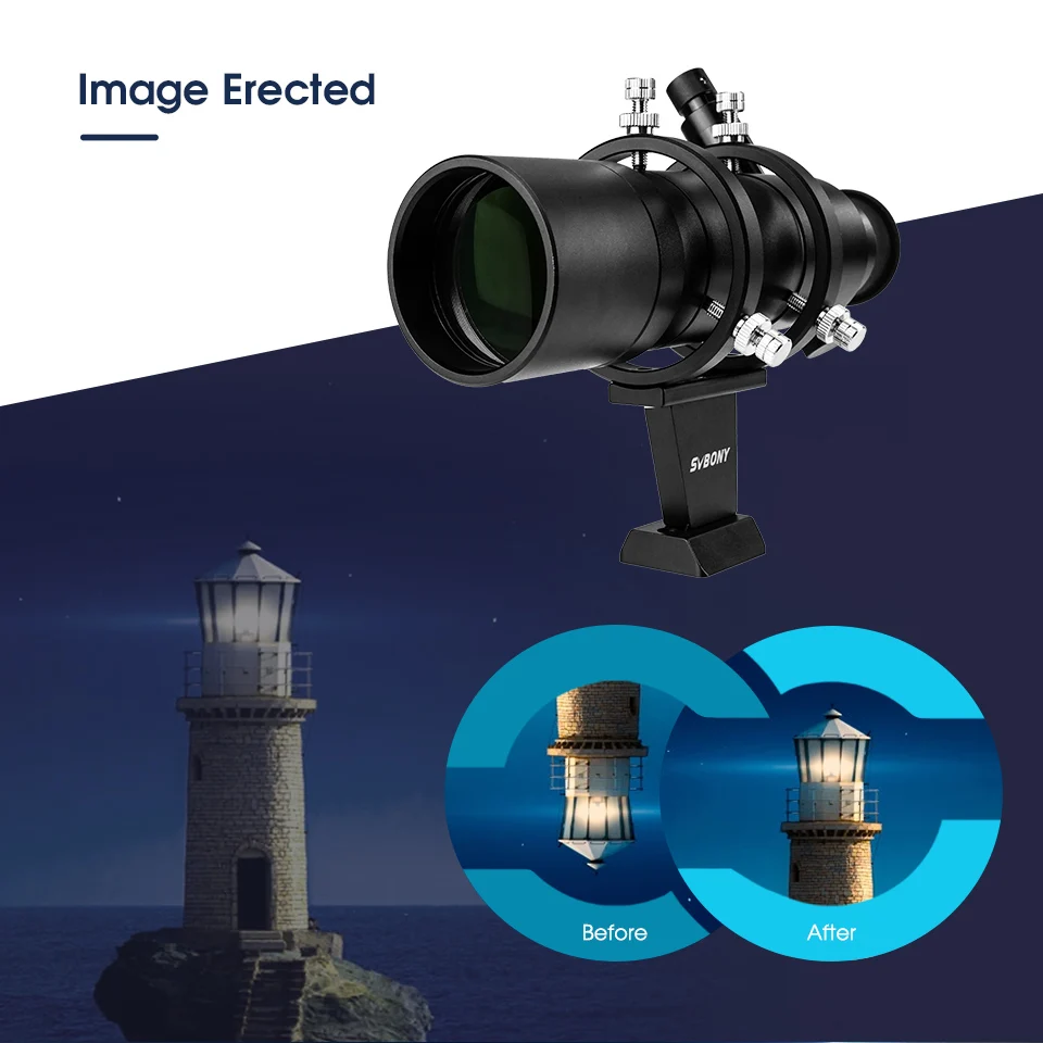 SVBONY SV208 Astronomical Telescope Finder Scope W/ Illuminated 8x50 Straight-Through Correct Image