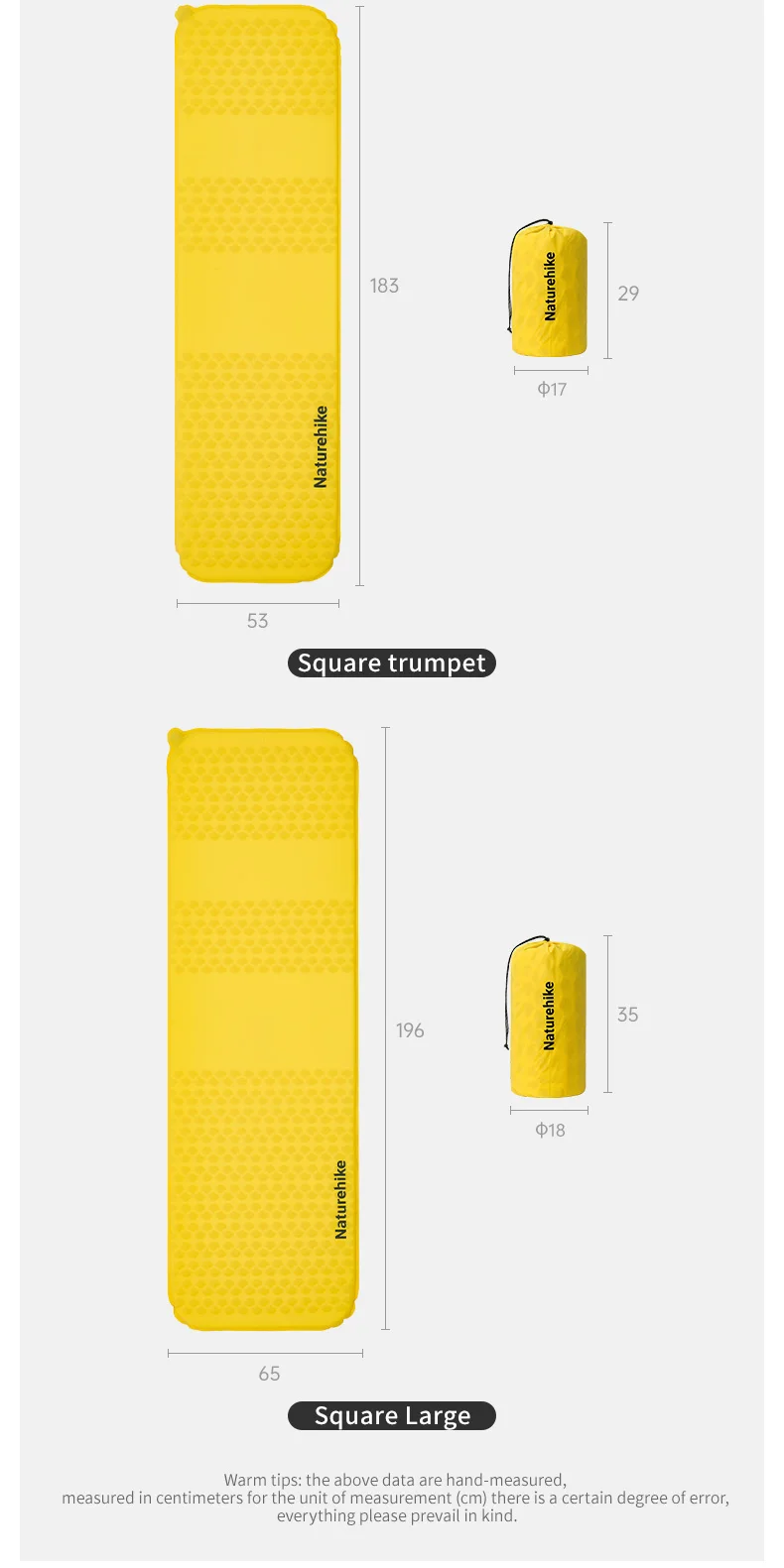 Naturehike Feather Bone 3.6R Ultralight Self-Inflating Mat Outdoor Moistureproof Pad Portable Foldable Camp Inflatable Cushion