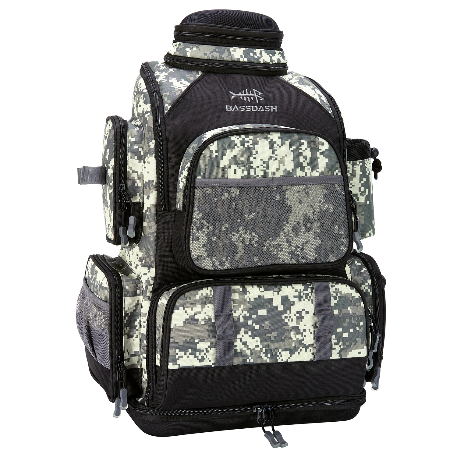 Bassdash Army Green Tactical Backpack Fishing Tackle Shoulder Bag With Protective Rain Cover SD2