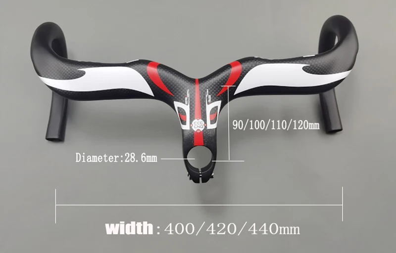 Cycling Carbon handlebar Integrated Handlebar Road Bike Handle Bars 3k Matte Ultralight Carbon Fibre Road Bicycle Handlebar
