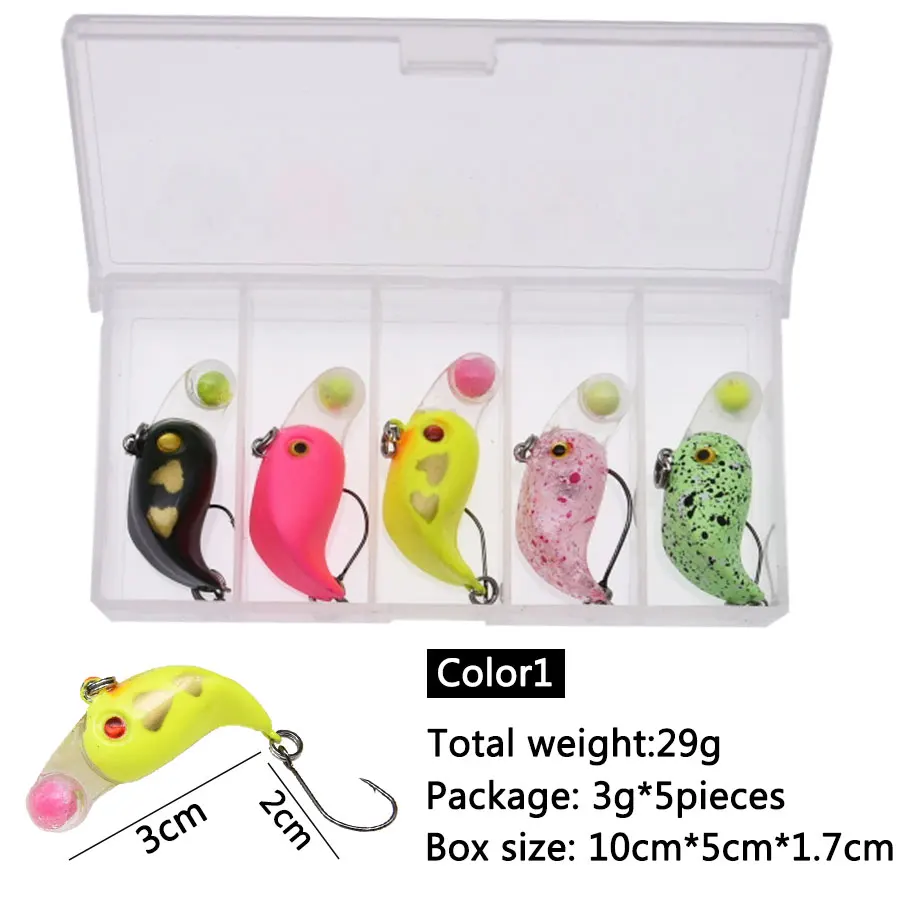 JYJ 1 box small hard fishing ABS plastic lure bait surface minnow sinking lure wobbler for bass perch bream fishing tackle