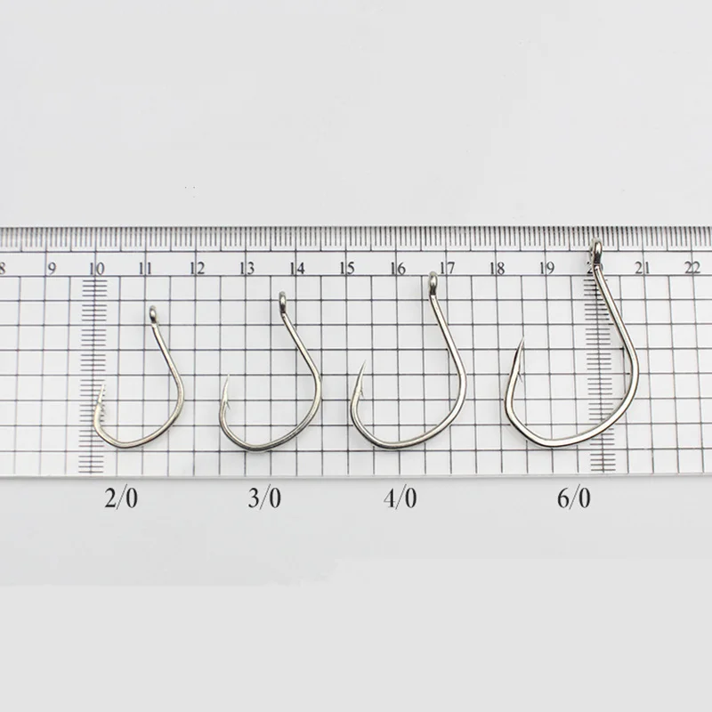 500pcs Fishing Hook Jigging Eyed Head Bright Tin Jighead Fishhook Rustproof for Pike Tuna Bass Sea Fishing Accessory Goods Pesca