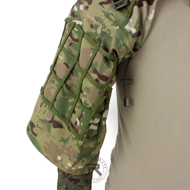 ROCOTACTICAL Tactical Ghillie Suit Breathable Ghillie Viper Hood with 3D Leafy Stripes Sniper Coat for Wargame, Hunting, CS