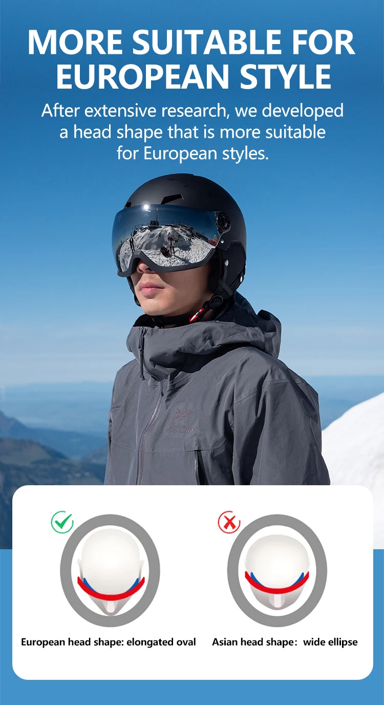 Eastinear's New Lightweight All-in-one Goggles Ski Helmet Men's and Women's Children's Outdoor Skiing and Snowboarding Equipment