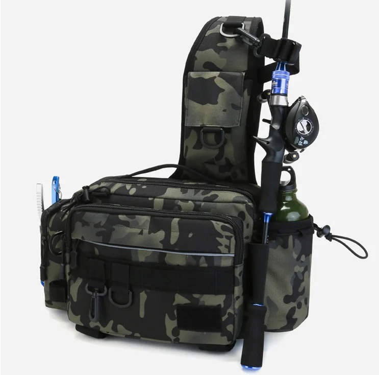 Hunting Shoulder Backpack,Sling Fishing Tackle Bag Outdoor Fishing Storage Pack