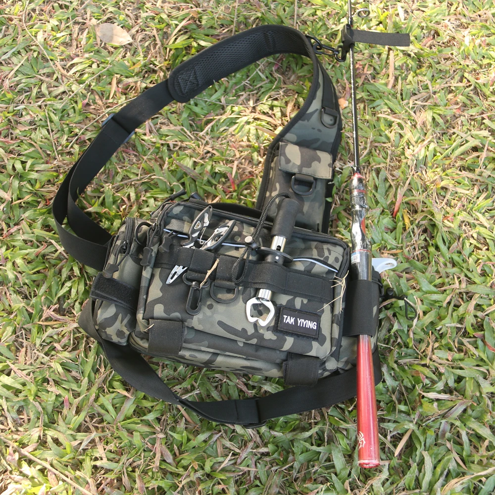 Hunting Shoulder Backpack,Sling Fishing Tackle Bag Outdoor Fishing Storage Pack