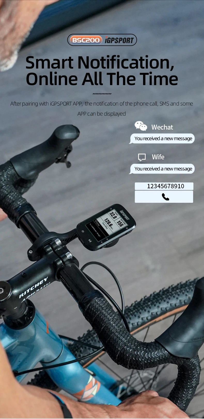 IGPSPORT BSC200 GPS Bike Computer Portuguese ANT+ Cycling Waterproof Bicycle Route Navigation Wireless Odometer