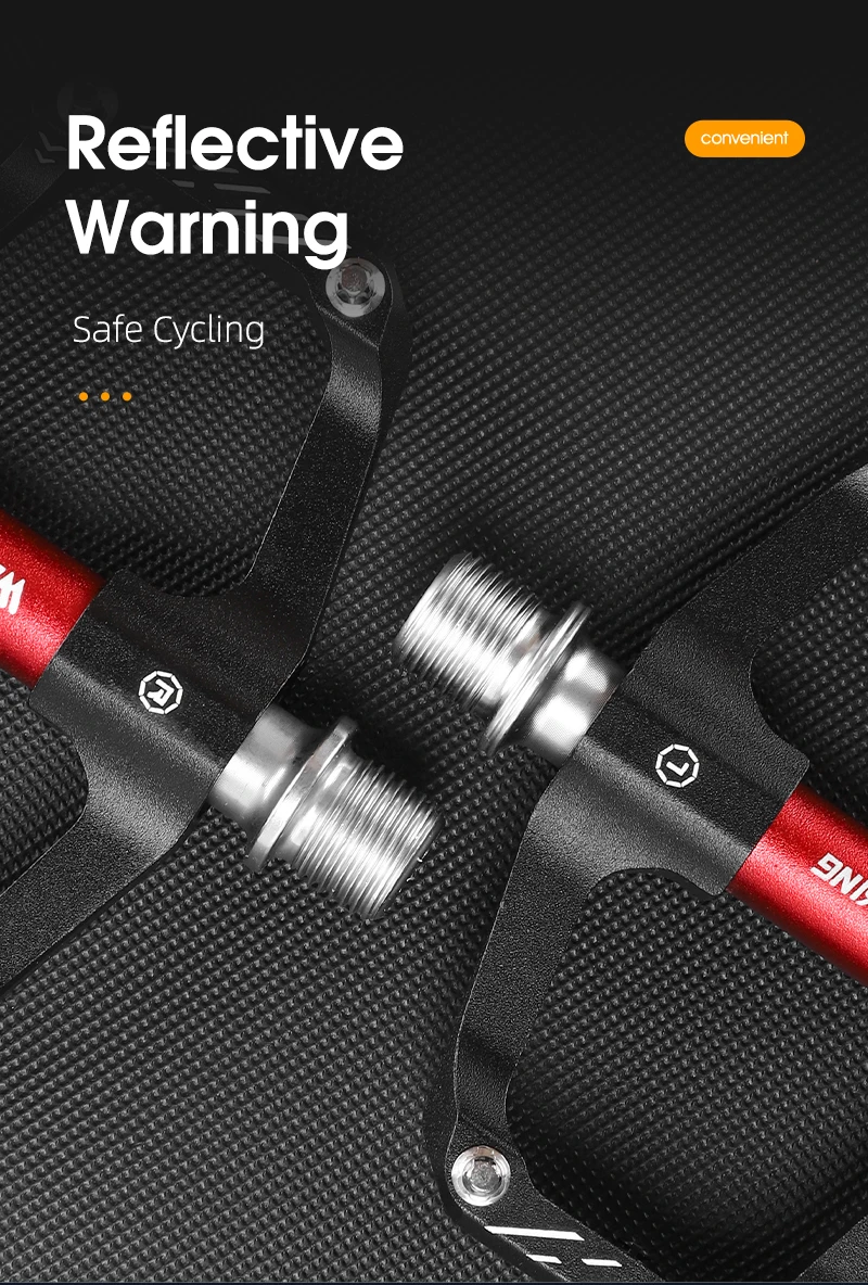 WEST BIKING CNC 3 Bearing Bicycle Pedals Ultralight BMX MTB Road Bike Pedals Non-slip Aluminum Alloy Reflective Cycling Parts