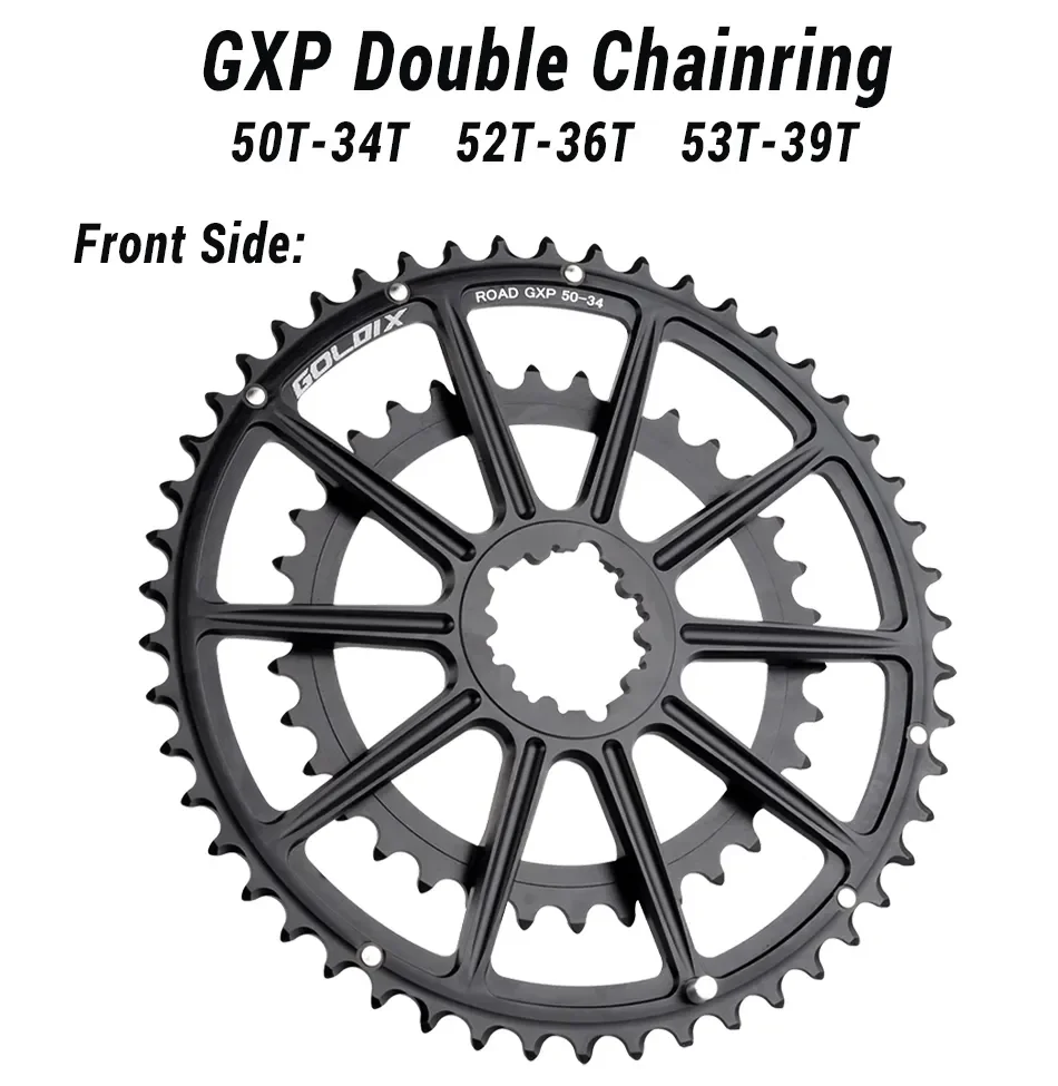 GOLDIX CNC ROAD Cranks Arms Bicycle Crankset BSA BB92 Gravel ROAD Crank 170/175mm Chainring Crown 50-34T for Carbon Fiber Frame