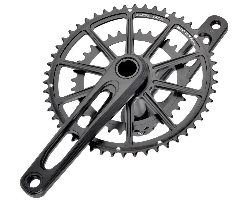 GOLDIX CNC ROAD Cranks Arms Bicycle Crankset BSA BB92 Gravel ROAD Crank 170/175mm Chainring Crown 50-34T for Carbon Fiber Frame