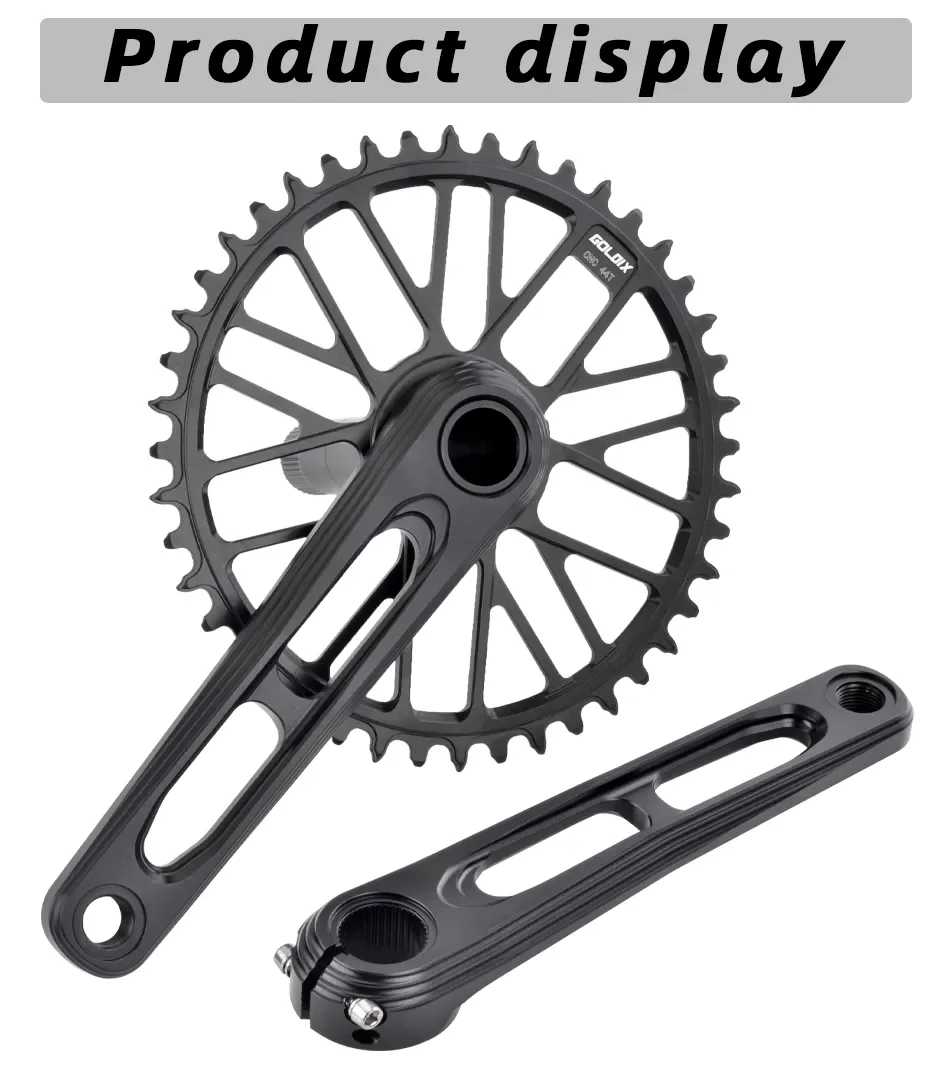 GOLDIX CNC ROAD Cranks Arms Bicycle Crankset BSA BB92 Gravel ROAD Crank 170/175mm Chainring Crown 50-34T for Carbon Fiber Frame