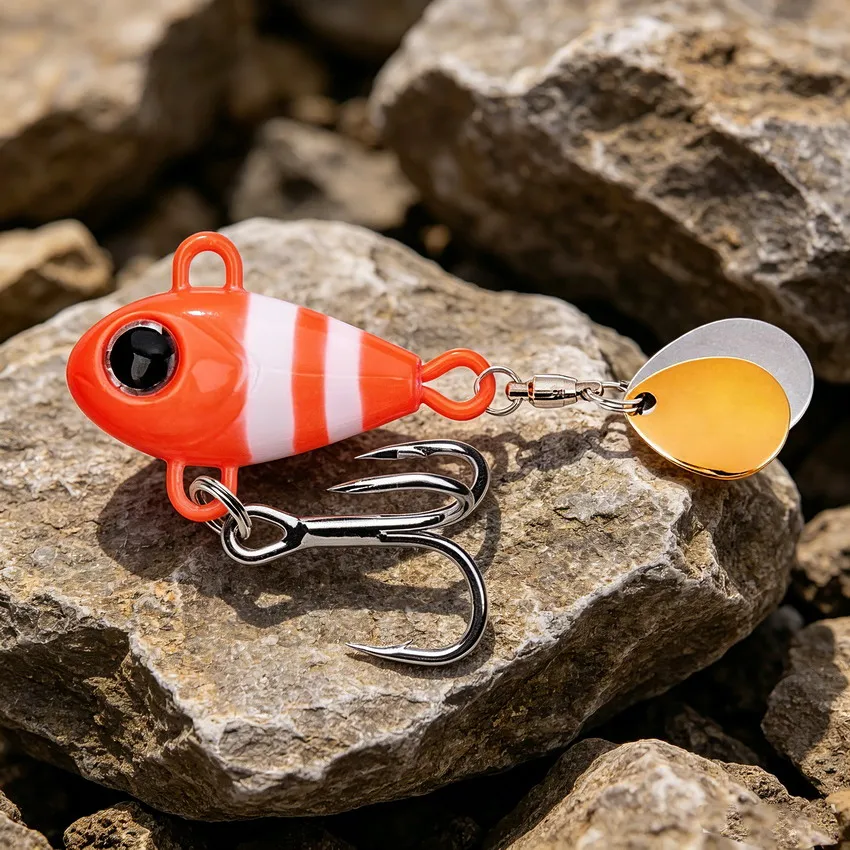 20pcs Metal VIB Fishing Lure Spinnerbait 6g 10g 14g 17g 20g 25g Crankbaits VIB Blade Bait 3D Eyes With Treble Hooks
