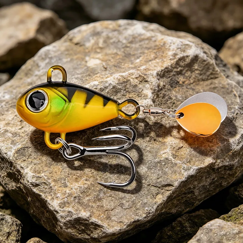 20pcs Metal VIB Fishing Lure Spinnerbait 6g 10g 14g 17g 20g 25g Crankbaits VIB Blade Bait 3D Eyes With Treble Hooks