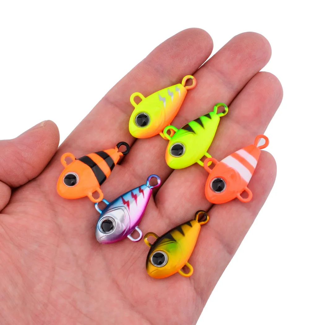 20pcs Metal VIB Fishing Lure Spinnerbait 6g 10g 14g 17g 20g 25g Crankbaits VIB Blade Bait 3D Eyes With Treble Hooks