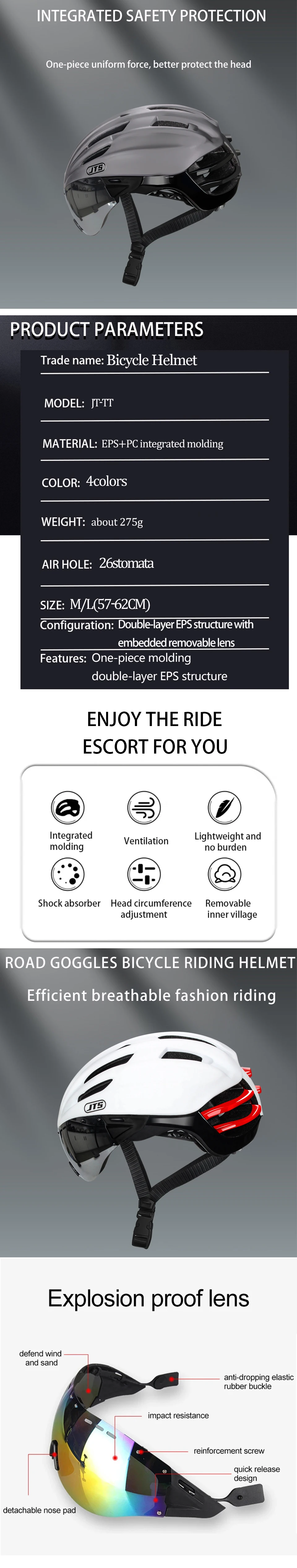 JTS Mountain Road Cycling Safety Helmet for Men and Women, Riding Helmet