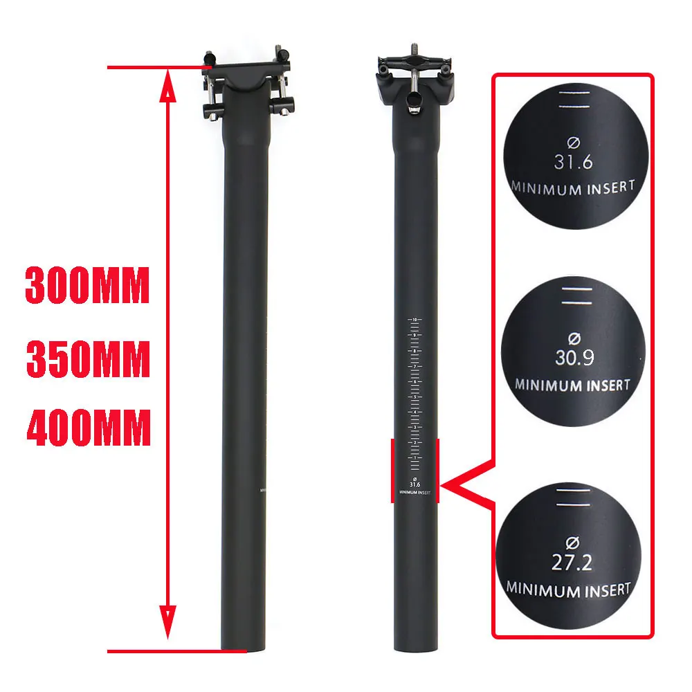 ELITAONE Full Carbon Fiber Bicycle Seatpost Mtb / Road Bike Seatpost 135g Ultralight27.2/30.9/31.6mm