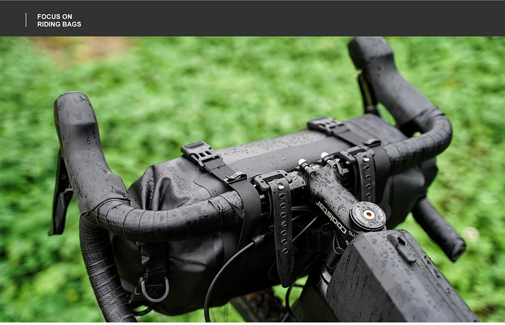 Rhinowalk Bicycle Handlebar Bag 4L/8L/12L Waterproof Front Tube Bag Big Capacity Cycling Commuting Storage Pack Shoulder Bag