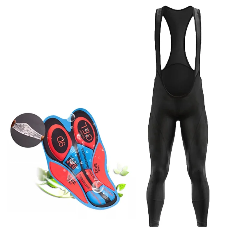 Cycling Men 9D Anti Slip Padded Gel Bike Tights Breathable Mtb Downhill Slope Mountain Bicycle Shockproof Long Pants