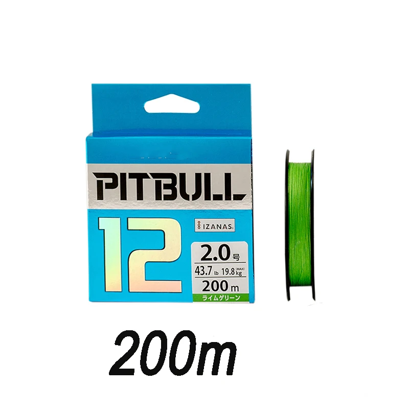 New Original Fishing Line PITBULL X12 Braided Wire PE line Material Multifilament Fishing Line Lure line green color