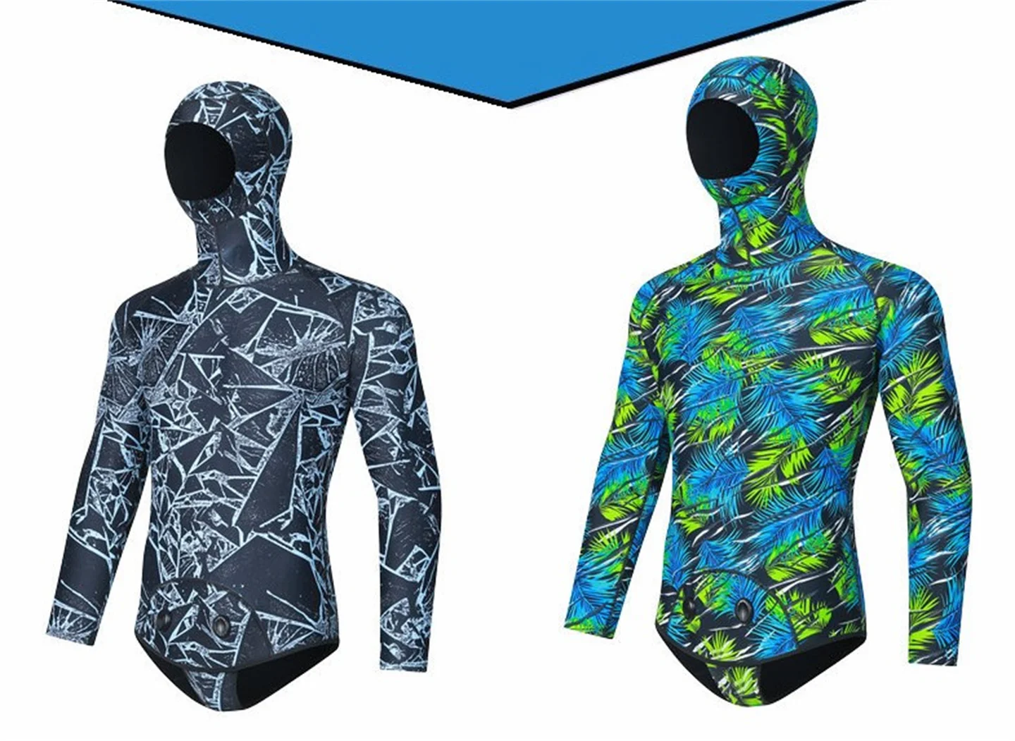 Winter 3MM Neoprene Scuba Spearfishing Hooded Wetsuit Men Two Pieces Separate Set Diving Suit Surfing Deepwater Thermal Swimsuit