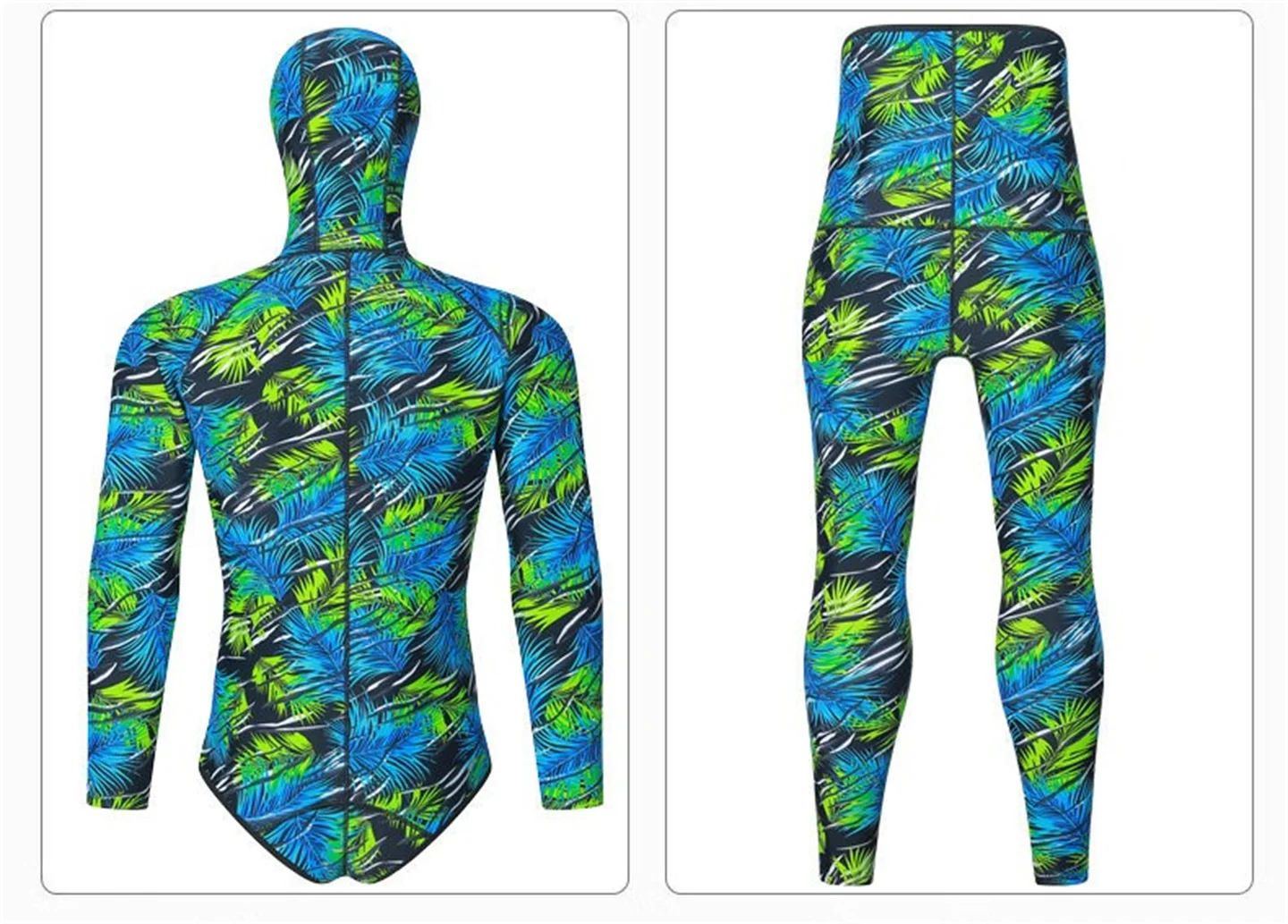 Winter 3MM Neoprene Scuba Spearfishing Hooded Wetsuit Men Two Pieces Separate Set Diving Suit Surfing Deepwater Thermal Swimsuit