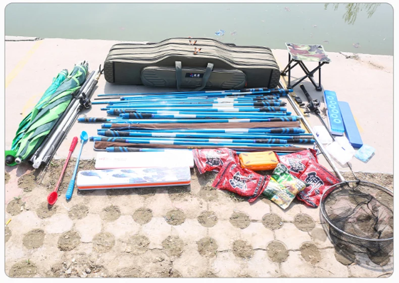 Fishing Tackle Bag 2-4 Layer 130cm Fishing Rod Carrier Lightweight Fish Pole Lure Reel Tools Box Waterproof Storage Durable Case