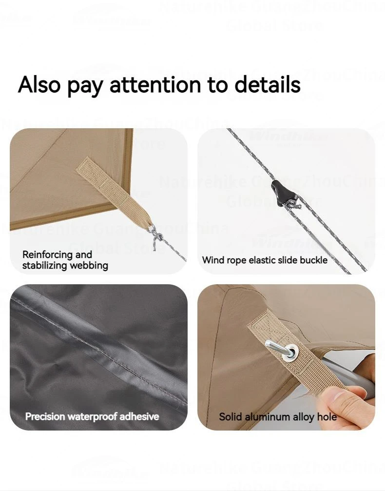 Naturehike Camping Tarp Shelter Portable Black Coating Sun Shelter High Quality Ultralight Canopy Waterproof Ourdoor Picnic