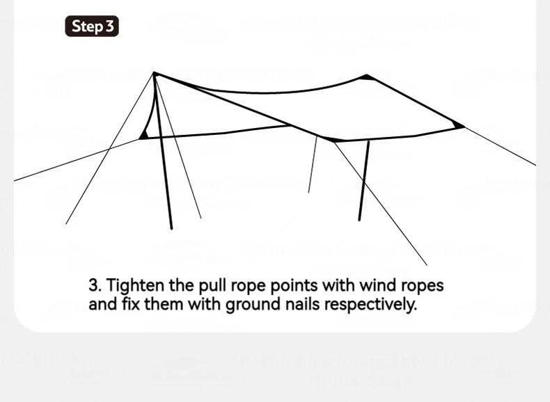 Naturehike Camping Tarp Shelter Portable Black Coating Sun Shelter High Quality Ultralight Canopy Waterproof Ourdoor Picnic