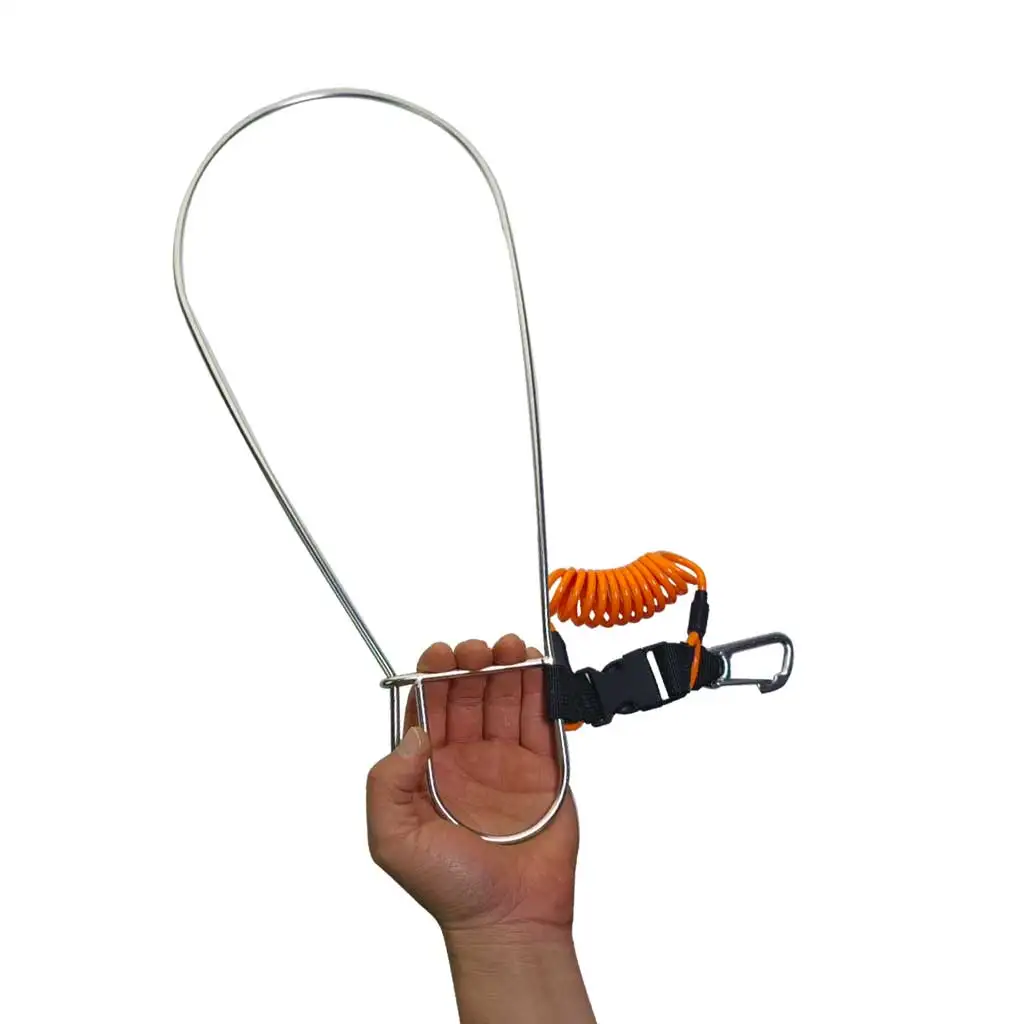 Super Large Fish Stringer Clip Steel Core Lanyard Spearfishing Kayak Fishing Scuba Diving Fish Lock Buckle