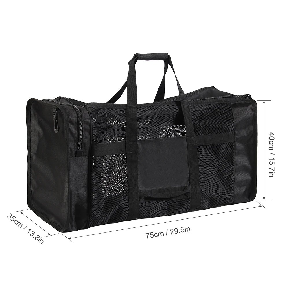 100L Mesh Duffle Gear Bag for Scuba Diving Snorkeling Swimming Beach and Sports Equipment