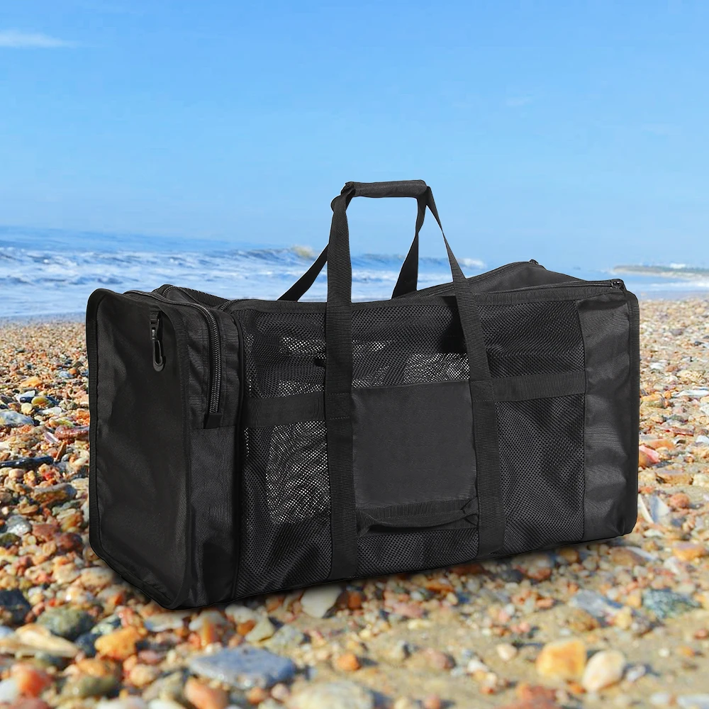 100L Mesh Duffle Gear Bag for Scuba Diving Snorkeling Swimming Beach and Sports Equipment