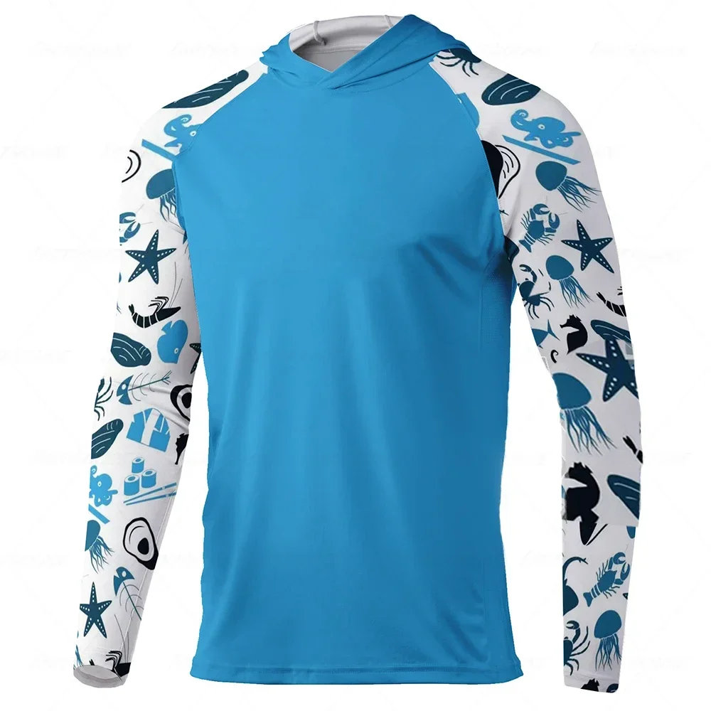 s-5xl Summer Autumn Winter Quick-Drying Long sleeved Breathable Anti-UV Sun Protection Clothes Men's hoodie Fishing Clothing